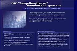 Web сайт  фирмы ЭЦН г.Иваново